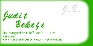 judit bekefi business card